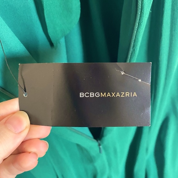 Gorgeous Green Silk BCBGMAXAZRIA Evening Dress NWT - Picture 5 of 7